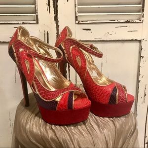 BEBE Clarissa platform heels